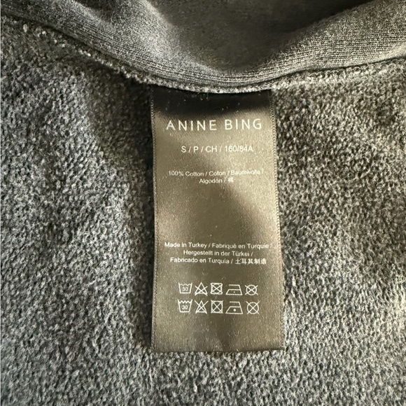 Anine Bing Alto Sweatshirt Retro Eagle - Washed Black S - Picture 4 of 4